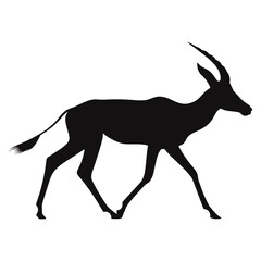 Obraz premium Impala walking illustration silhouette antelope vector