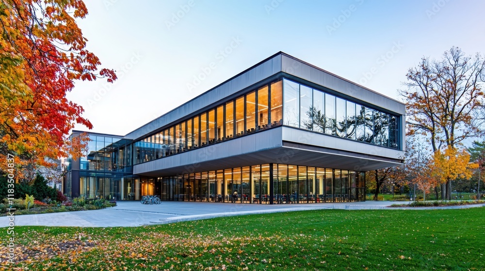 Aufkleber innovative modern architecture program focused on accessibility urban campus building design outdoor