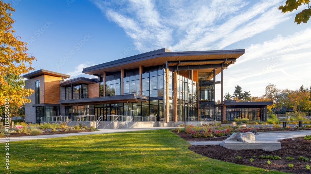 Aufkleber modern architecture program focused on accessibility urban park building design natural environment 