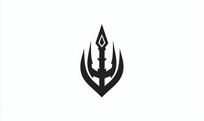 Ukrainian Trident Emblem, a striking graphic design showcasing the national symbol in bold black against a vibrant background, embodying cultural pride.