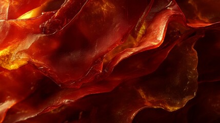 Obraz premium Abstract Textures of Red and Amber Layers Highlighting Light Play