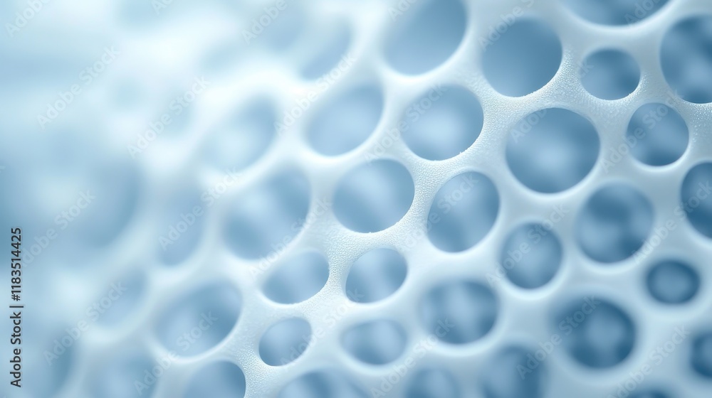 Poster abstract blue background with bubble patterns