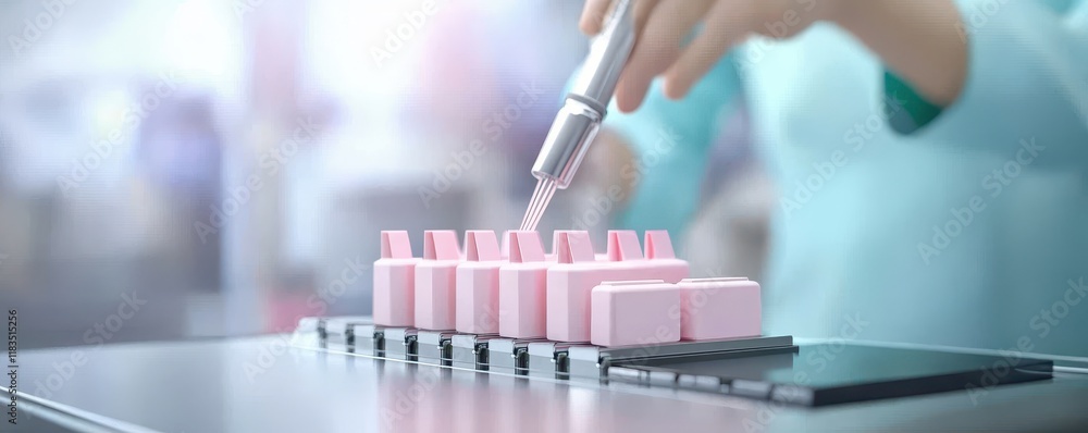 Poster precision pipetting in a laboratory setting