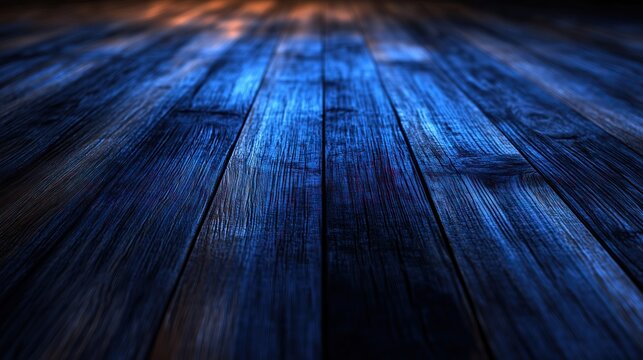 Empty dark wooden floor