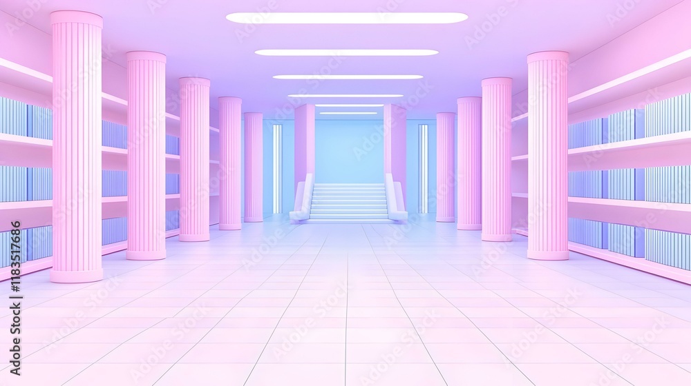 Aufkleber digital library hub, interconnected resources for knowledge sharing, vibrant design, user-friendly i