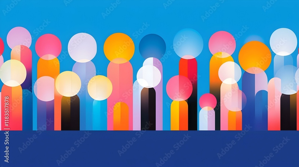 Poster twinkling light fusion, a vibrant digital illustration showcasing a mesmerizing blend of shimmering 