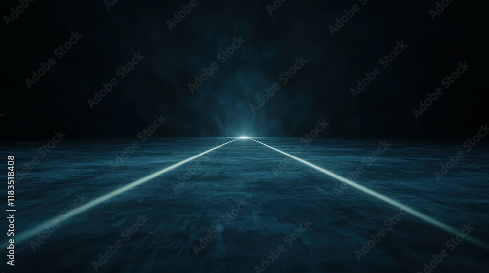 Poster delicate threads of light weaving through dark space in ethereal glow