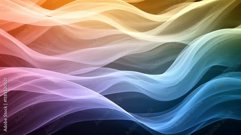 Poster dynamic colorful abstract waves fluid background of mesmerizing visual effects