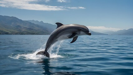 Fototapeta premium Dolphin jumping out of water