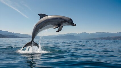 Fototapeta premium Dolphin jumping out of water