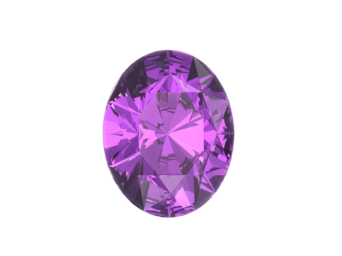 Diamond natural Purple Sapphire with high quality, transparent background