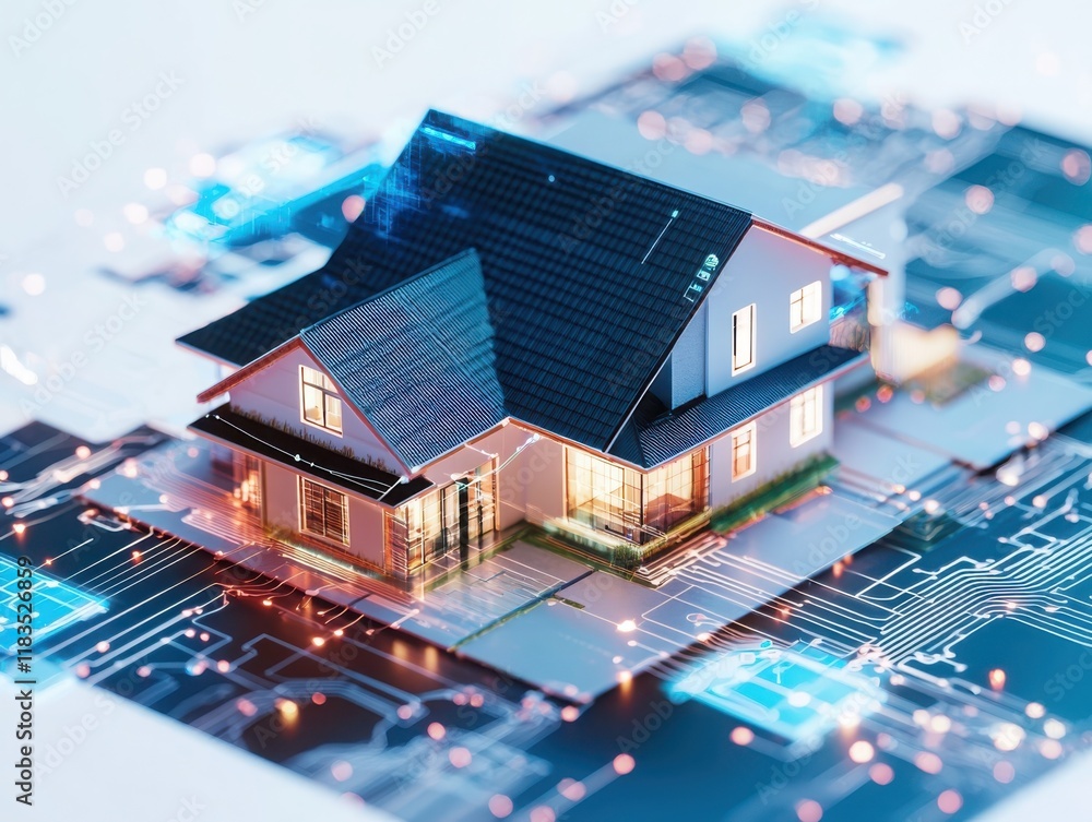 Poster innovative smart home automation solutions tech community digital architecture modern environment ae