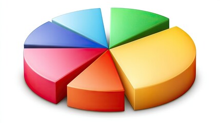 Colorful 3D Pie Chart Data Visualization