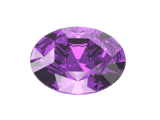 Diamond natural Purple Sapphire with high quality, transparent background