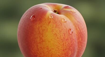 Juicy Peach Fresh Fruit Summer Texture Macro Photography