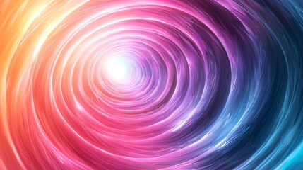Obraz premium Pastel concentric rings in glowing energy field on white background