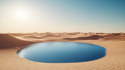 Fototapeta premium A blue pool in the desert