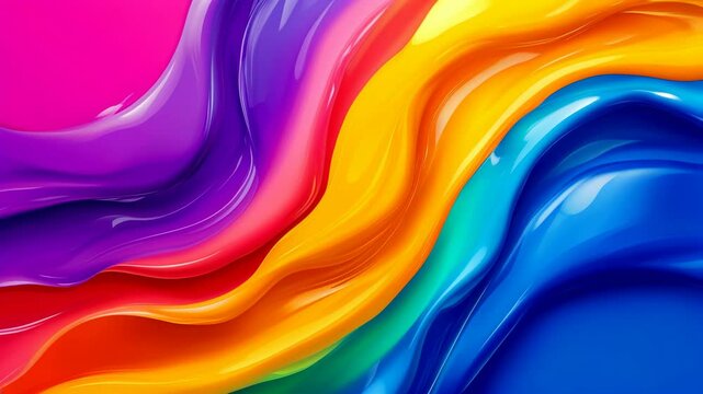 Vibrant pride palette abstract colorful swirls and splashes illustration for lgbtq design concepts

