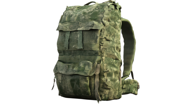 Vibrant backpack decorated with an explosion of colorful paint splatter 