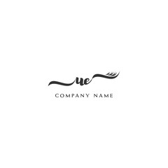 Fototapeta premium Minimalist UE Logo Design with Abstract Feather Element