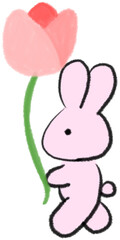토끼와 튤립
