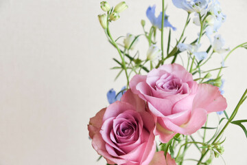 薔薇とデルフィニウム