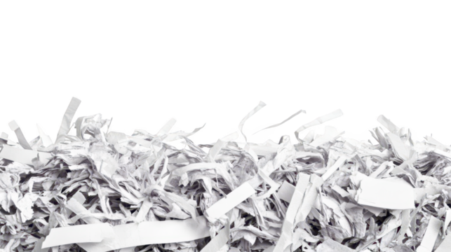 Abstract composition, shredded paper strips scattered on a dark background shredded ,get rid of office documents ,personal information