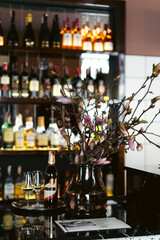 Magnolia flowers in a vase