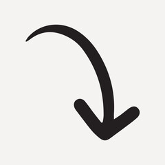 black doodle curved arrows illustration vector