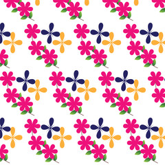 summer daisy seamless pattern design