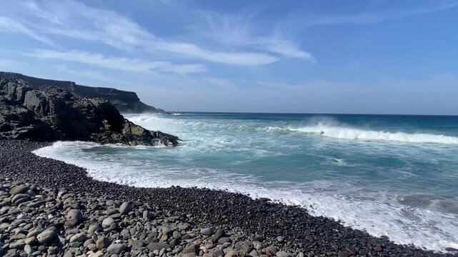 Dramatic coast in the small village of Puertito de Los Molinos,