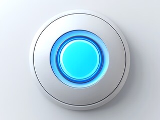 Glowing blue button interface element