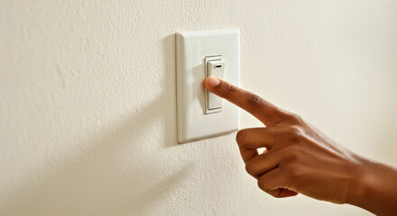 Turning Off Light Switch: Simple Energy Saving Action at Home