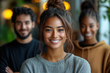 Fototapeta premium Creative thinkers from different cultural backgrounds working towards a common goal
