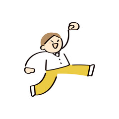 走る子供のイラスト