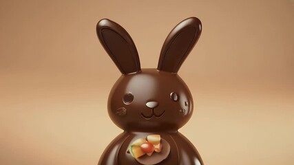 bunny easter render chocolate 3d chocolate chocolate three-dimensional render rendering celebration rabbit rabbit easter animal cartoon illustration cute holiday spring art easter bunny ear happy
