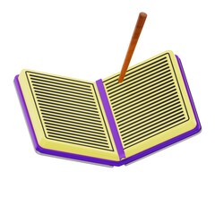 3D illustration of the holy book Al-Quran