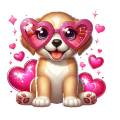 Fototapeta premium Dog with heart
