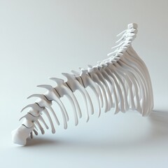 Anatomical model of a human spine in a minimalist design