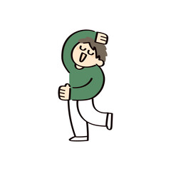 踊る子供のイラスト