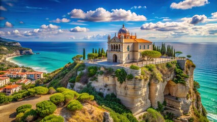 Authentic moments captured: Chiesa Michelizia, Tropea's hilltop charm, Calabria's beauty.