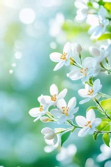 A beautiful bouquet of white flowers with green leaves