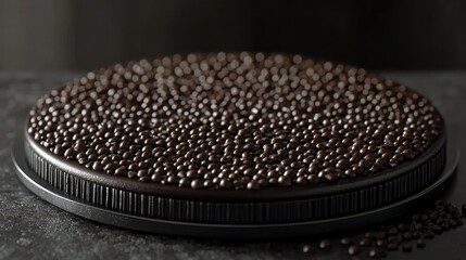 Dark Chocolate Cake Decorated with Chocolate Sprinkles