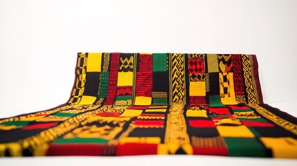 Vibrant Kente cloth pattern symbolizing African heritage
