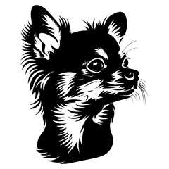 Obraz premium Collection portrait Chihuahua dog art illustration chihuahua vector