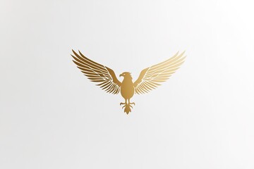 Fototapeta premium Elegant golden eagle with outstretched wings symbolizes power an