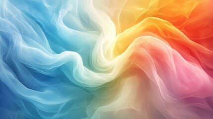 Obraz premium Soft rainbow aura effect on white background for promotion