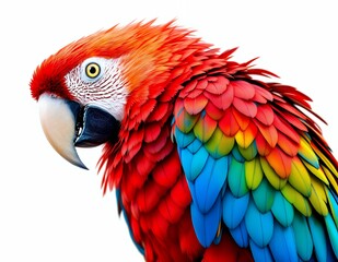 Obraz premium Scarlet Macaw Portrait: Vibrant Feathers, Tropical Flair