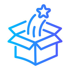 box Line Gradient Icon