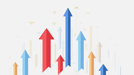 Abstract white background with Colorful charts and graphs with statistics to innovative analyze business potential and forecast future development of companies growth.